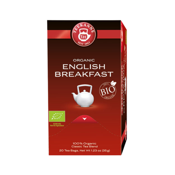 Teekanne Bio English Breakfast, Schwarztee, Teebeutel im Kuvert, 2. Entnahmefach/displaytauglich